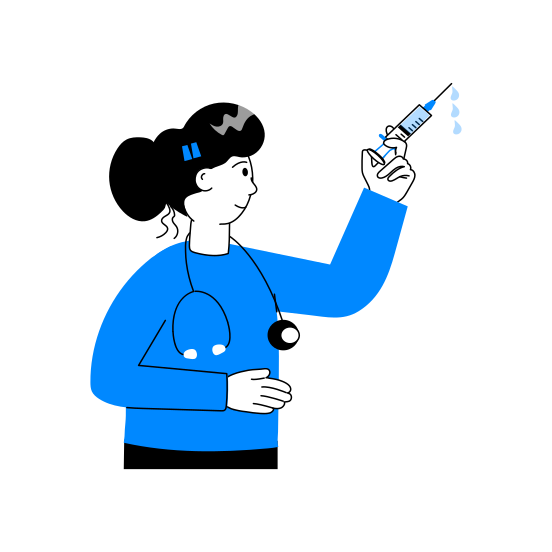 Injection, Equipment, Stethoscope, Doctor, Healthcare illustration