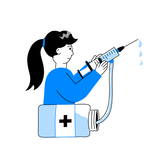 Injection, Holding, Vaccine, Medical, First Aid illustration