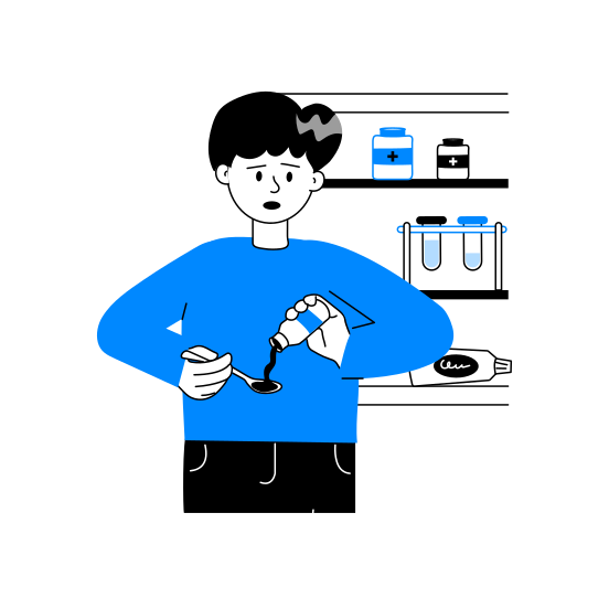 Liquid, Medicine, Syrup, Bottle, Tubes illustration