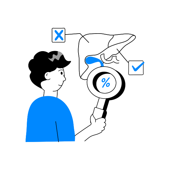 Liver, Checkup, Examine, Magnify, Search illustration