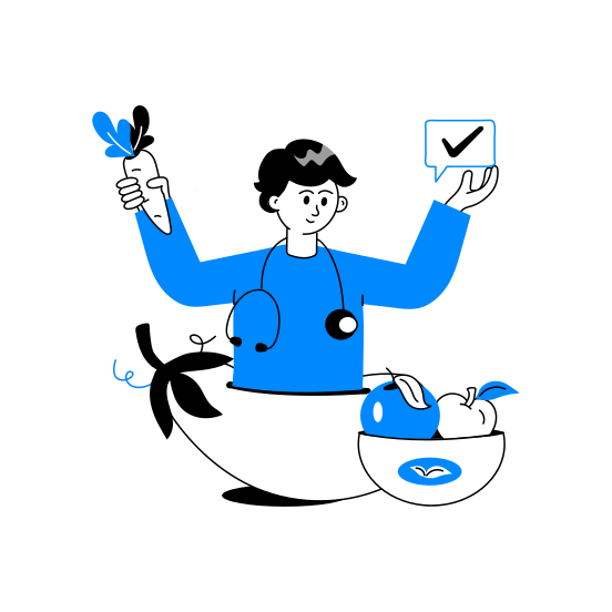 Nutrition, Plan, Fruits, Vegetable, Bowl illustration