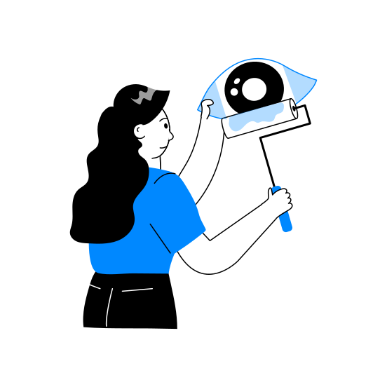 Optical, Eye, Healthcare, Ophthalmology, Examine illustration