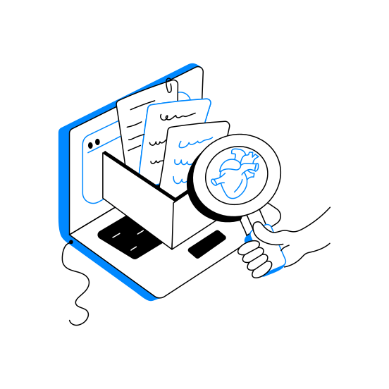 Patient, Record, Files, Drawer, Search illustration