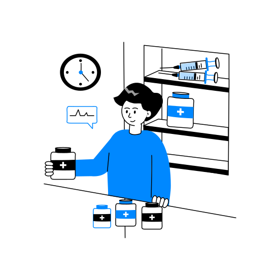 Pharmacy, Pharmacist, Store, Medical, Medicine illustration