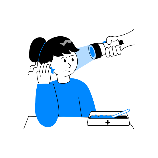 Torch, Cleanses, Checkup, Problem, Otorhinolaryngology illustration