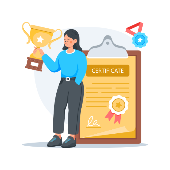 Educational, Achievement, Success, Certificate, Academic illustration