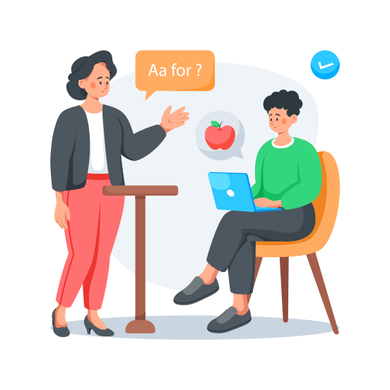 English, Learning, Teacher, Student, Education illustration