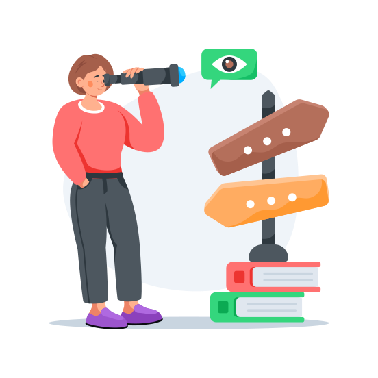 Future, Vision, Career, Direction, Goal illustration