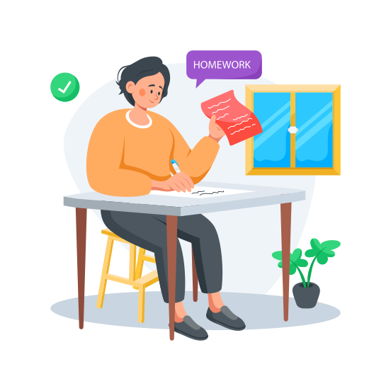 Homework, Studying, Learning, Education, Knowledge illustration