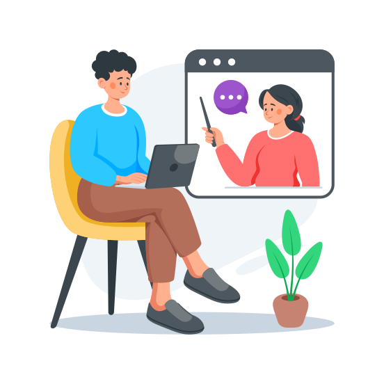 Online, Learning, Elearning, Teaching, Virtual illustration