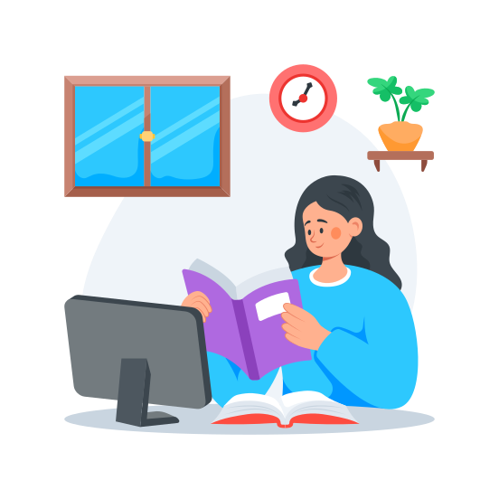 Online, Learning, Remote, Education, Elearning illustration