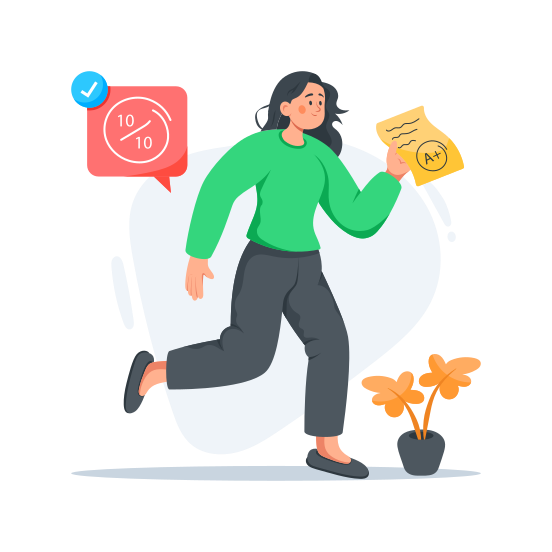 Perfect, Score, Achievement, Success, Goal illustration