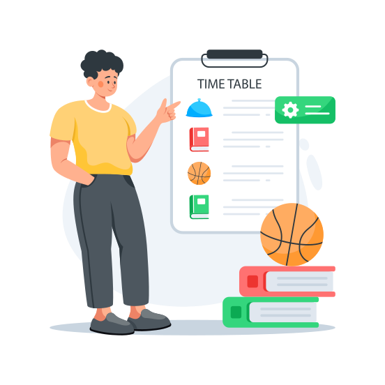 School, Timetable, Learning, Academic, Planning illustration