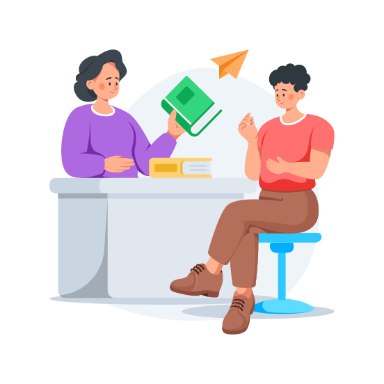 Teaching, Teacher, Student, Academic, Tutor illustration