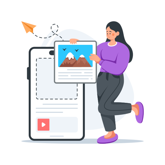 Uploading, Project, Student, Content, Creation illustration