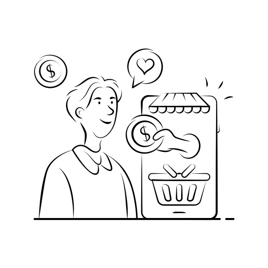 Cashback, Offer, Online, Shopping, Ecommerce, Reward, Customer, illustration