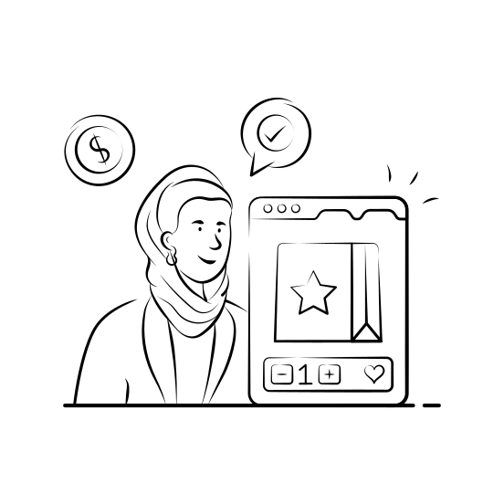 Choosing, Product, Selection, Ecommerce, Shopping, Online, Web, illustration