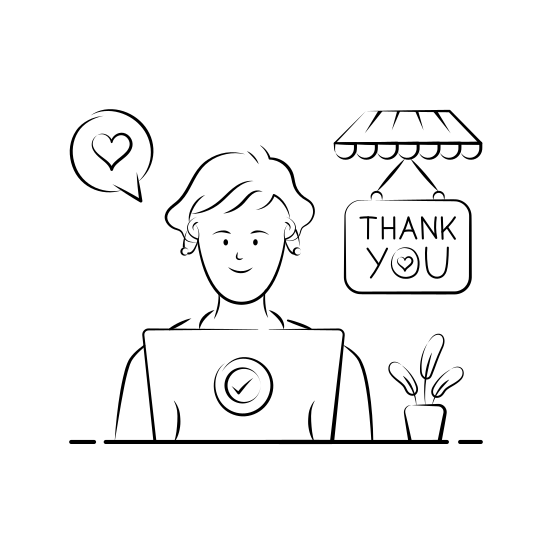 Customer, Appreciation, Ecommerce, Shopping, Online, Thank You, illustration