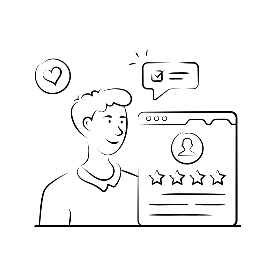 Customer, Review, Feedback, Rating, Online, Shopping, Ecommerce, illustration