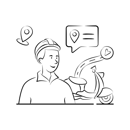 Delivery, Rider, Ecommerce, Shopping, Online, Order, Product, illustration