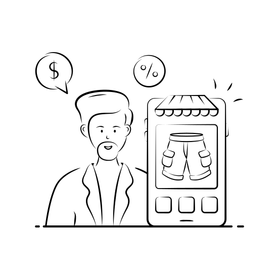 Ecommerce, App, Shopping, Application, Mobile, Shop, Store, illustration