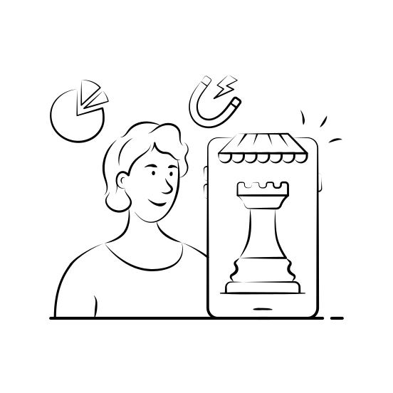 Marketing, Strategy, Ecommerce, Plan, Online, Shopping, Advertising, illustration
