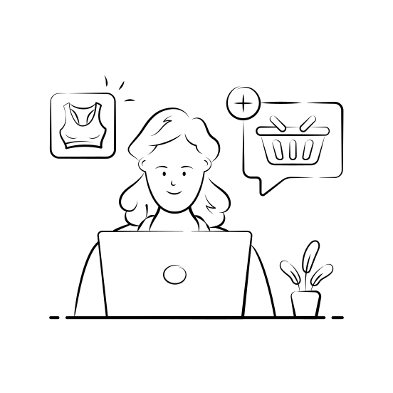 Online, Shopping, Ecommerce, Digital, Marketplace, Store, Retail, illustration