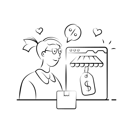 Online, Shopping, Ecommerce, Discount, Offer, Customer, Purchase, illustration
