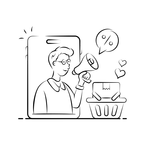 Product, Promotion, Shopping, Ecommerce, Digital, Marketing, Online, illustration