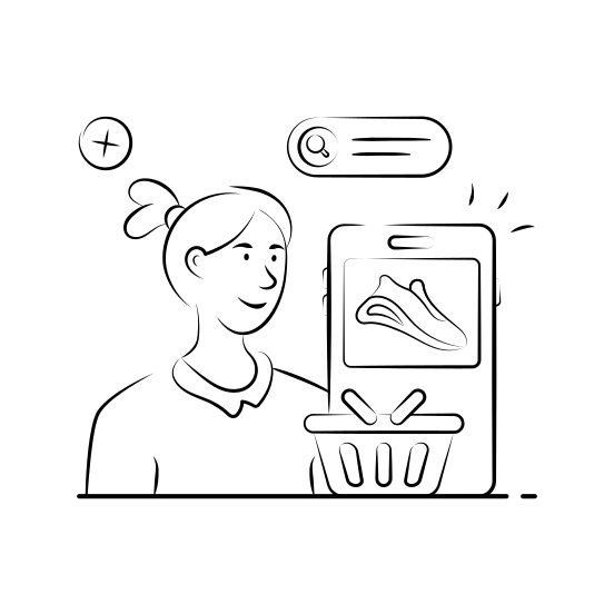 Shopping, Cart, Ecart, Ecommerce, Purchase, Digital, Store illustration