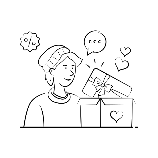 Shopping, Reward, Present, Voucher, Gift, Card, Giftbox, illustration