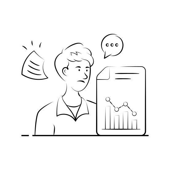 Business, Failure, Businessman, Frustrated, Disappointed, Concerned, Declining illustration