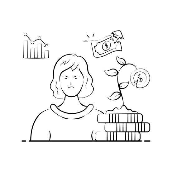 Business, Loss, Failure, Financial, Investment, Bankruptcy, Decline illustration