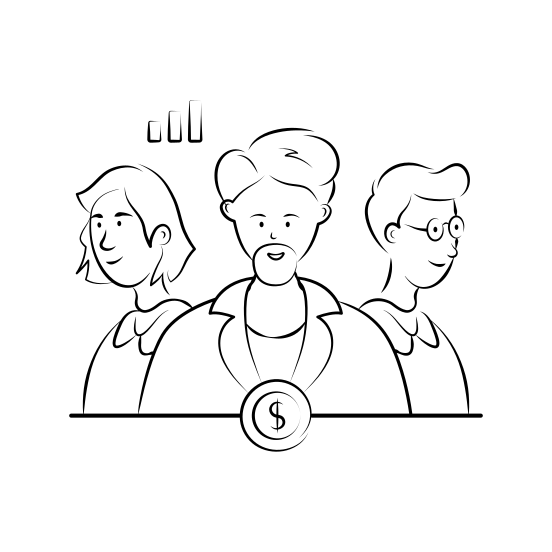 Business, Team, Teamwork, Collaboration, Financial, Success, Leadership illustration