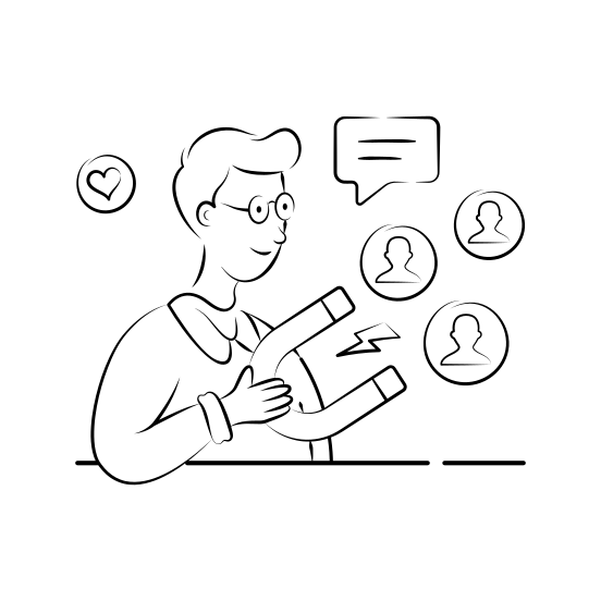 Customer, Attraction, Lead, Generation, Acquisition, Marketing, Client illustration