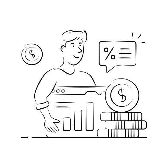 Investment, Analysis, Statistics, Analytics, Savings, Business, Financial illustration