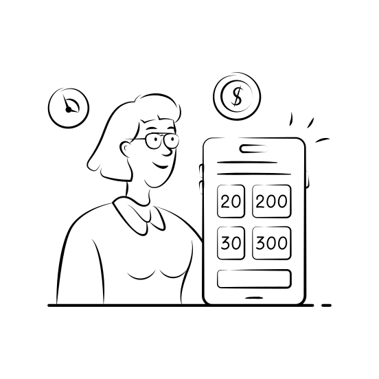 Mobile, Top Up, Financial, Planning, Technology, Payment, Options illustration