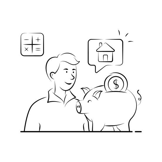 Money, Savings, Piggy Bank, Finance, Wealth, Investment, Budget illustration