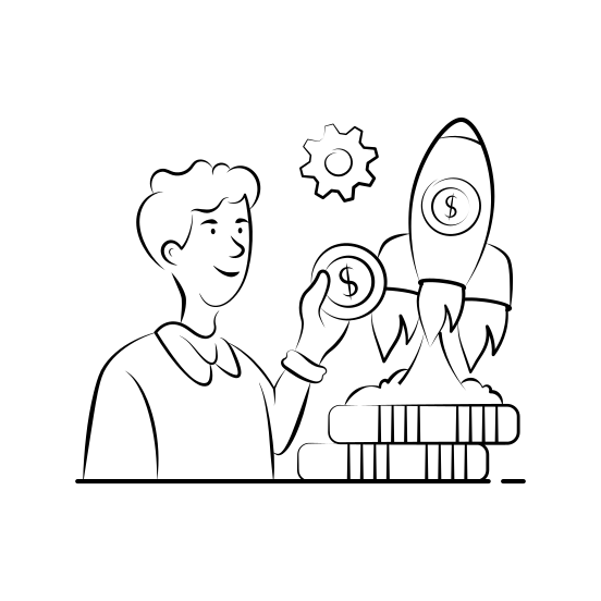 Startup, Investment, Entrepreneurship, Launch, Business, Funding, Growth illustration