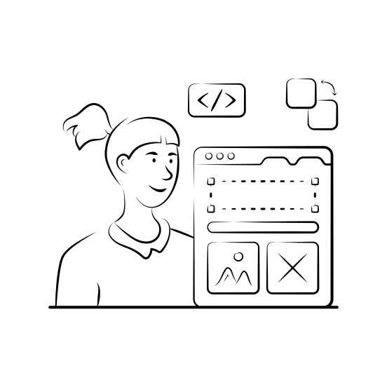 User, Experience, Web, Design, Development, Coding, Programmer illustration