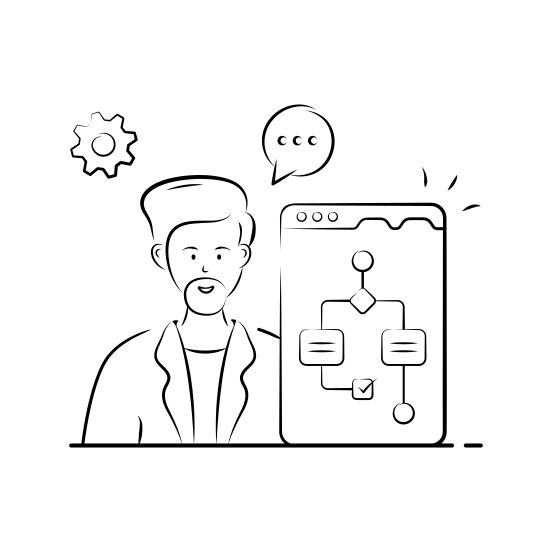 Workflow, Management, Businessman, Diagram, Business, Process, Flow illustration
