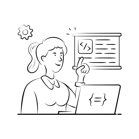 Coding, Workshop, Learning, Programming, Database, Developer, Programmer illustration