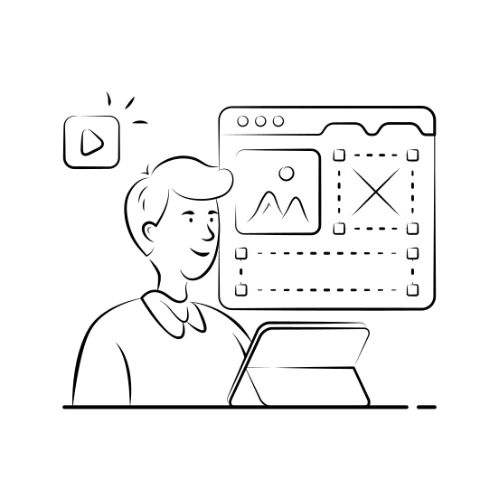 Interactive, Website, Webpage, Coding, Developer, Programming, Frontend illustration