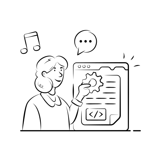Script, Testing, Website, Webpage, Programmer, Developer, Software illustration