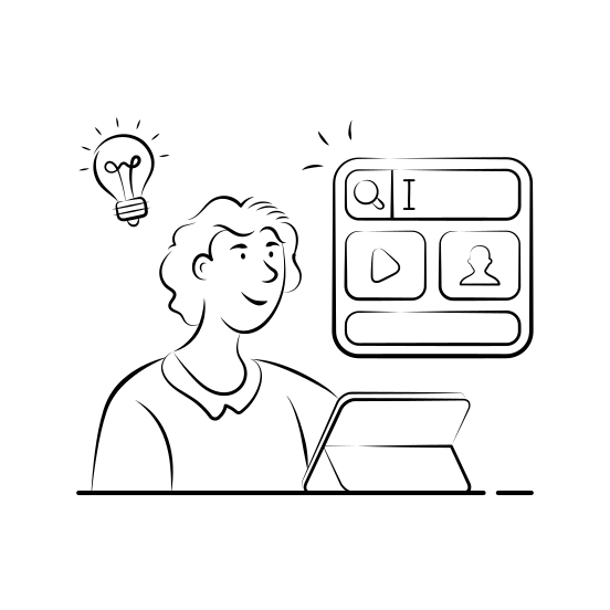 Searching, Online, Internet, Technology, Productivity, Search Bar, Research illustration