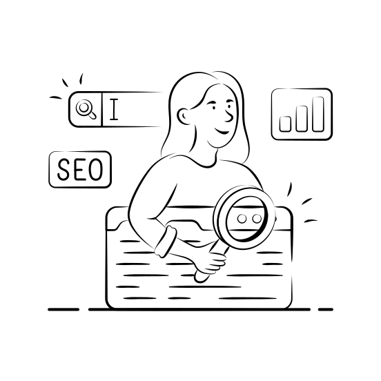 Seo, Search, Engine, Optimization, Website, Online, Marketing illustration