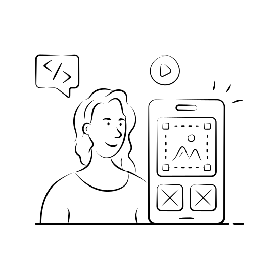 User, Interface, Experience, Design, Mobile, App, Development, illustration