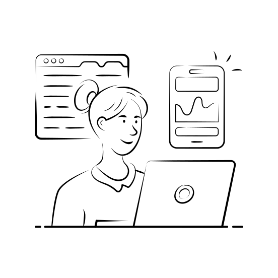 Web, Development, Website, Responsive, Design, App, Coding illustration