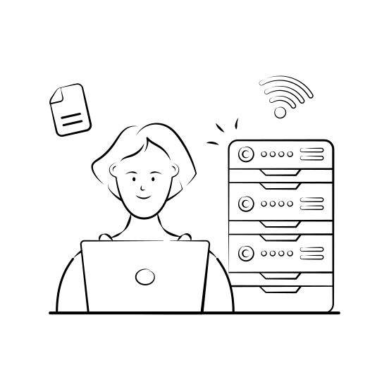 Web, Hosting, Cloud, Computing, Online, Marketing, Services illustration