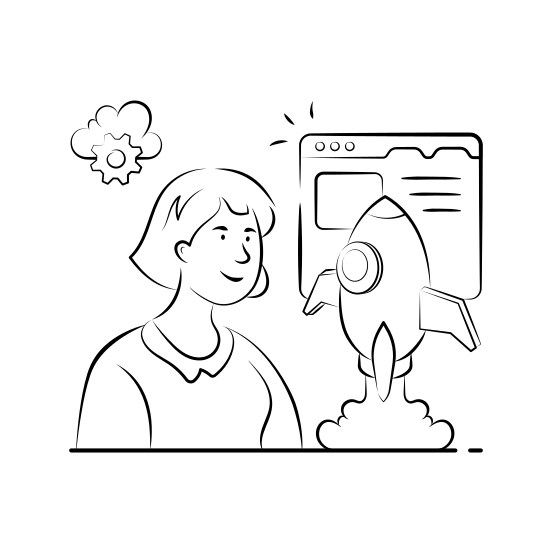 Website, Launch, Webpage, Startup, New, Web, Development illustration